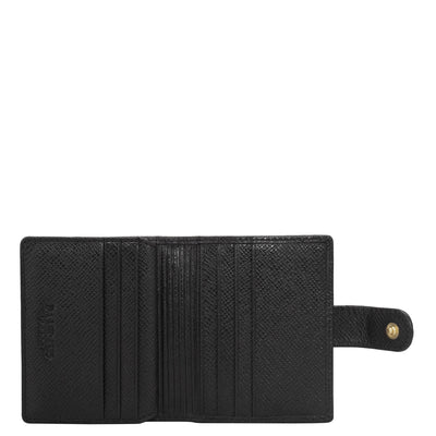 Multi Slots Leather Card Case - Black