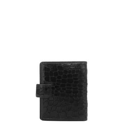 Multi Slots Leather Card Case - Black