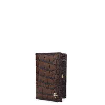 10 Slots Leather Card Case - Brown