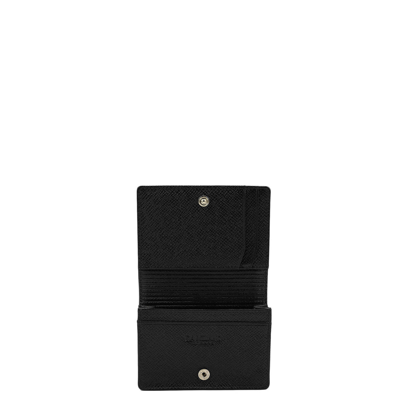 Franzy Croco Leather Card Case - Black