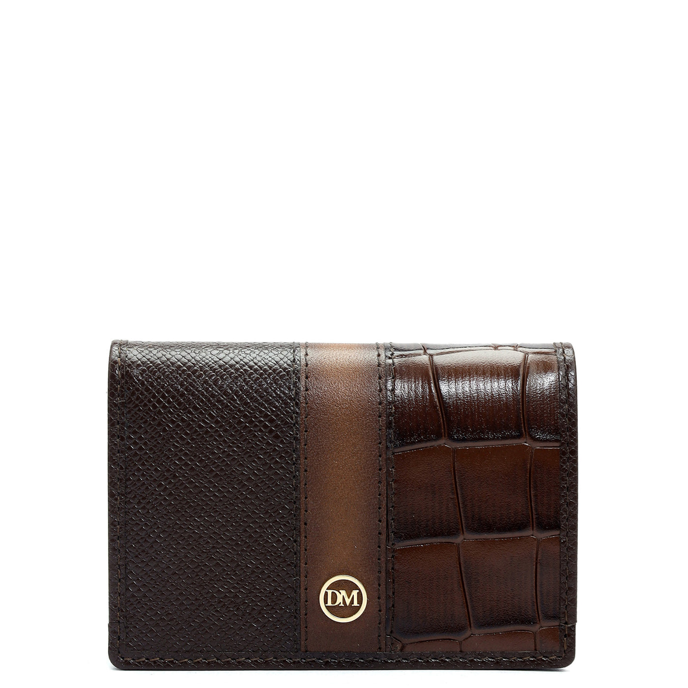 4 Slots Leather Card Case - Brown