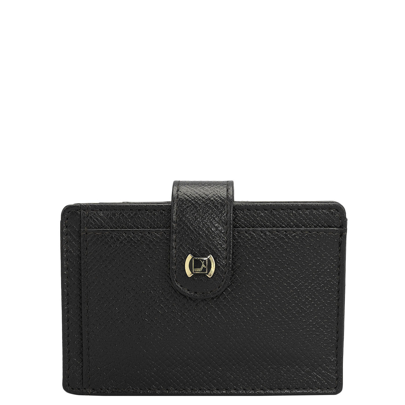 Multiple Slot Leather Card Case - Black