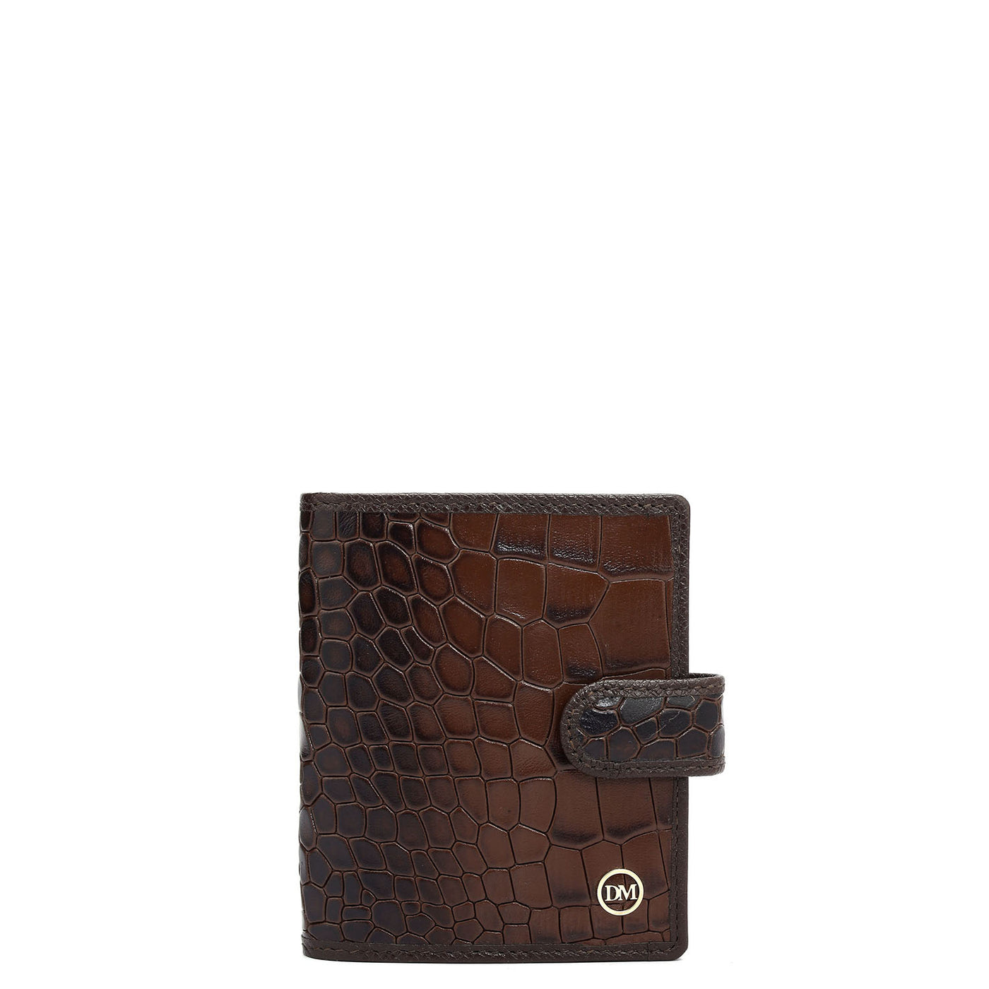 12 Slots Leather Card Case - Brown