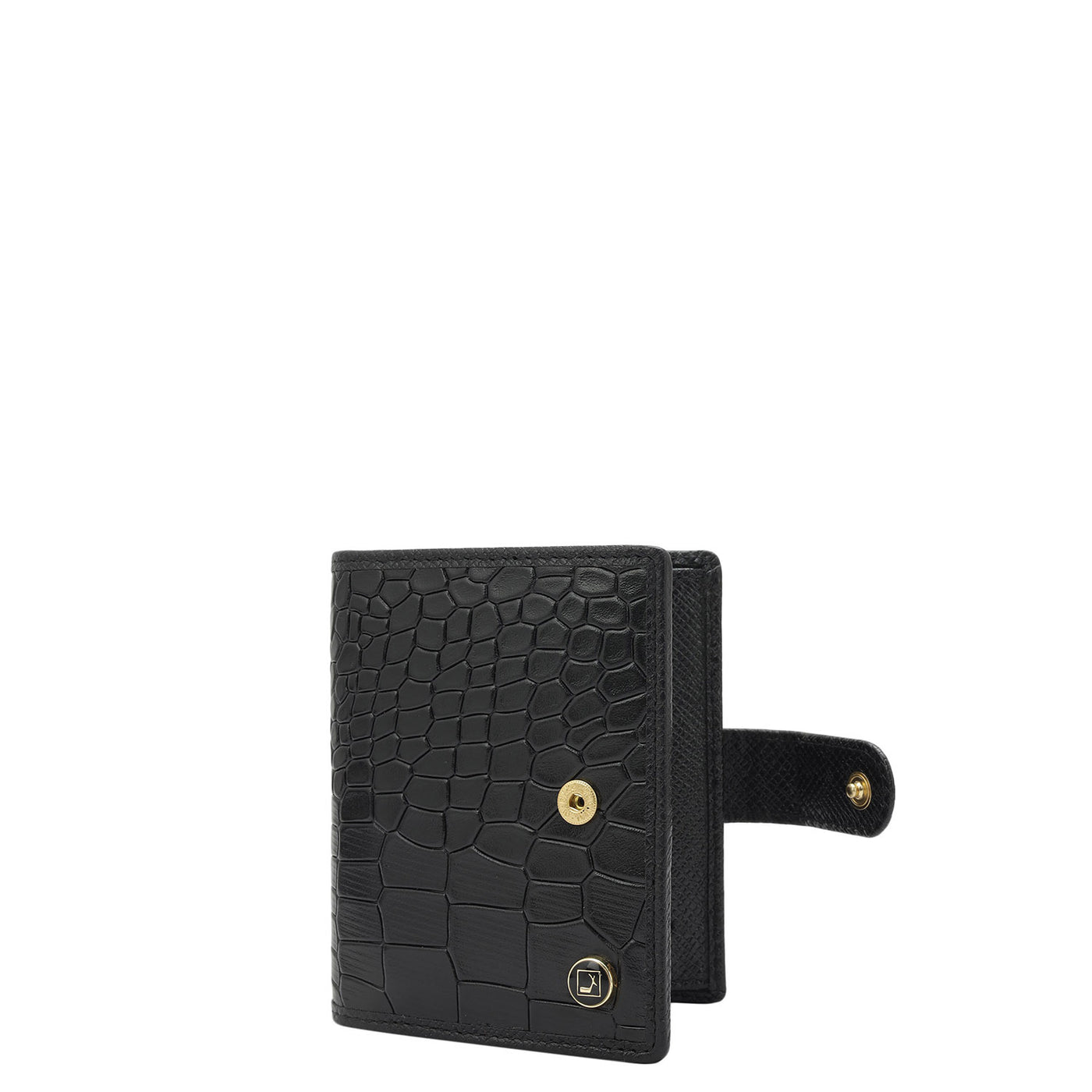 16 Slots Leather Card Case - Black