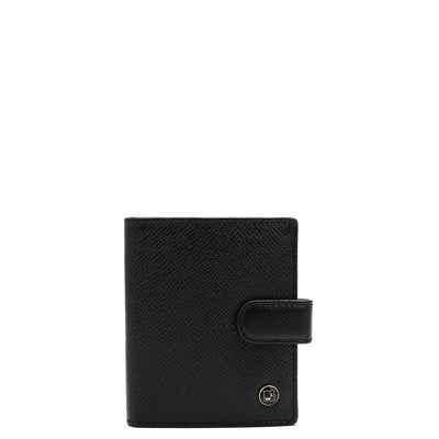 16 Slots Leather Card Case - Black