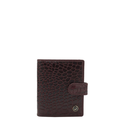 16 Slots Leather Card Case - Wine