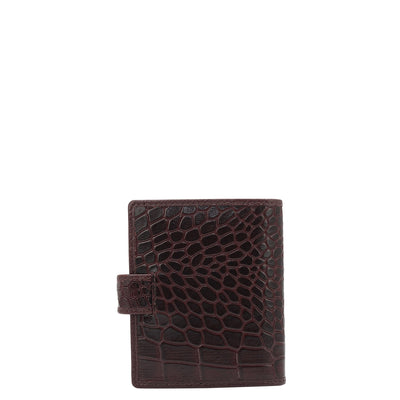 16 Slots Leather Card Case - Wine