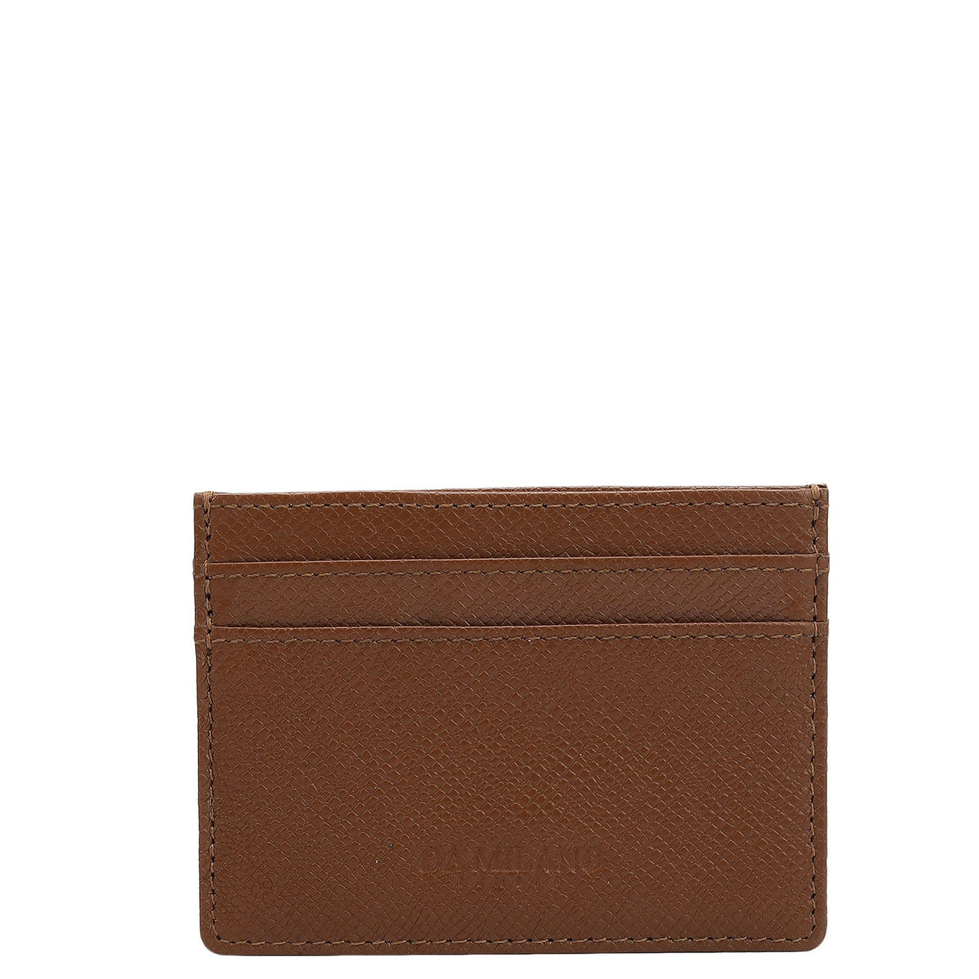 5 Slots Leather Card Case - Cognac