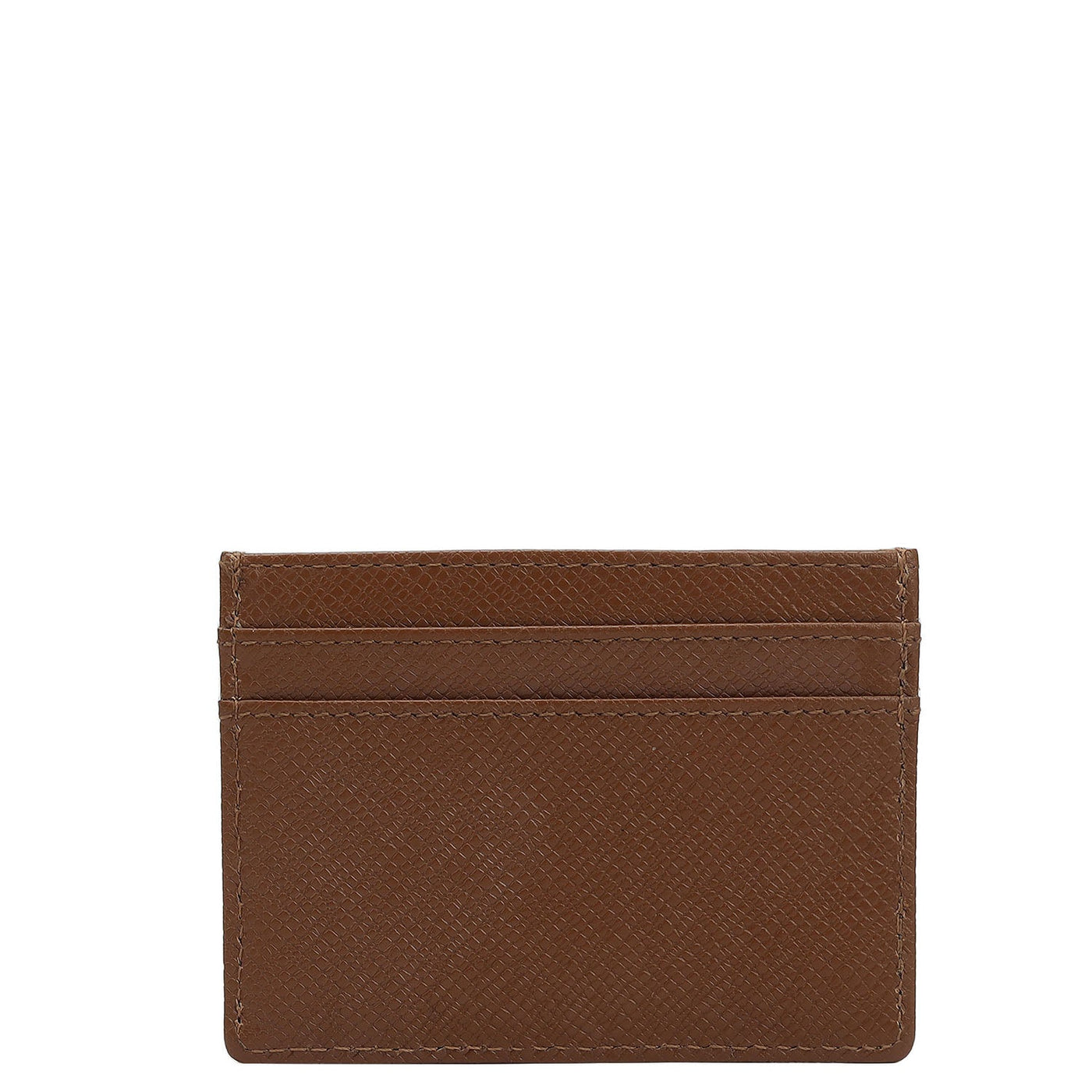 5 Slots Leather Card Case - Cognac