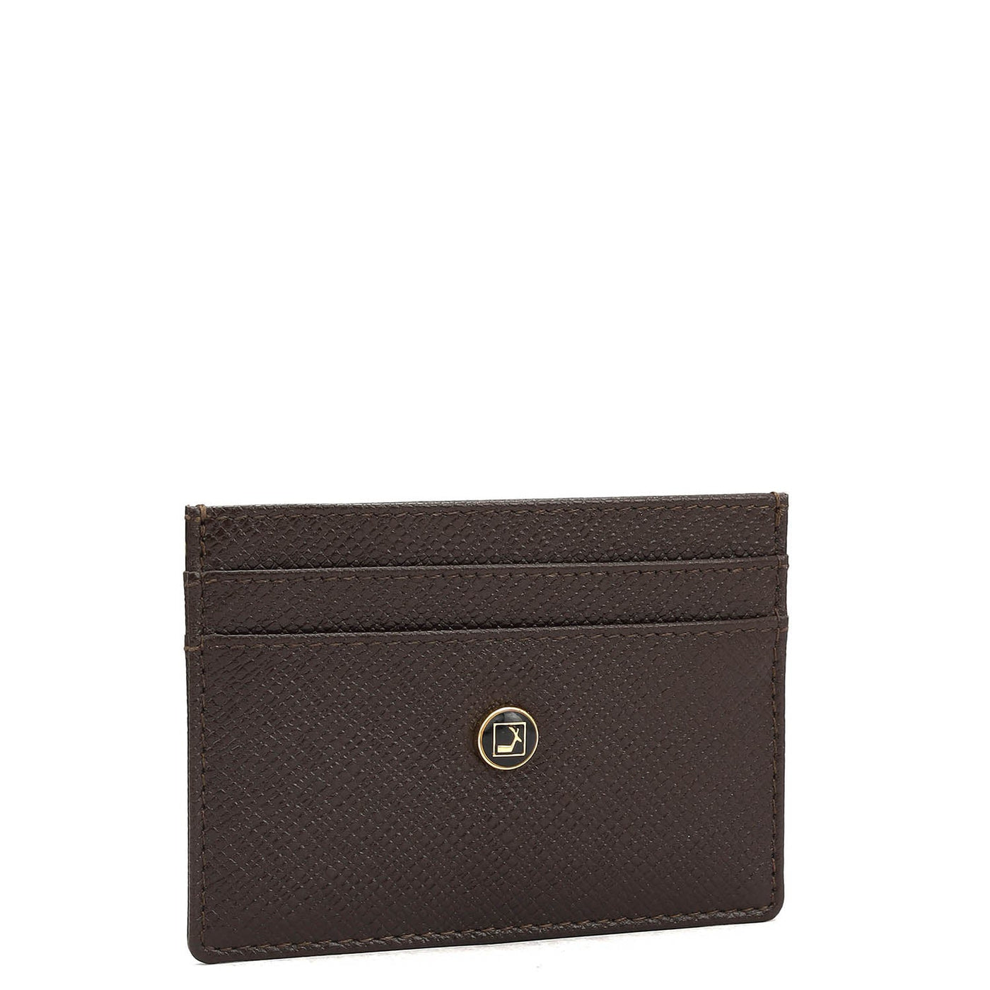 5 Slots Leather Card Case - Chocolate