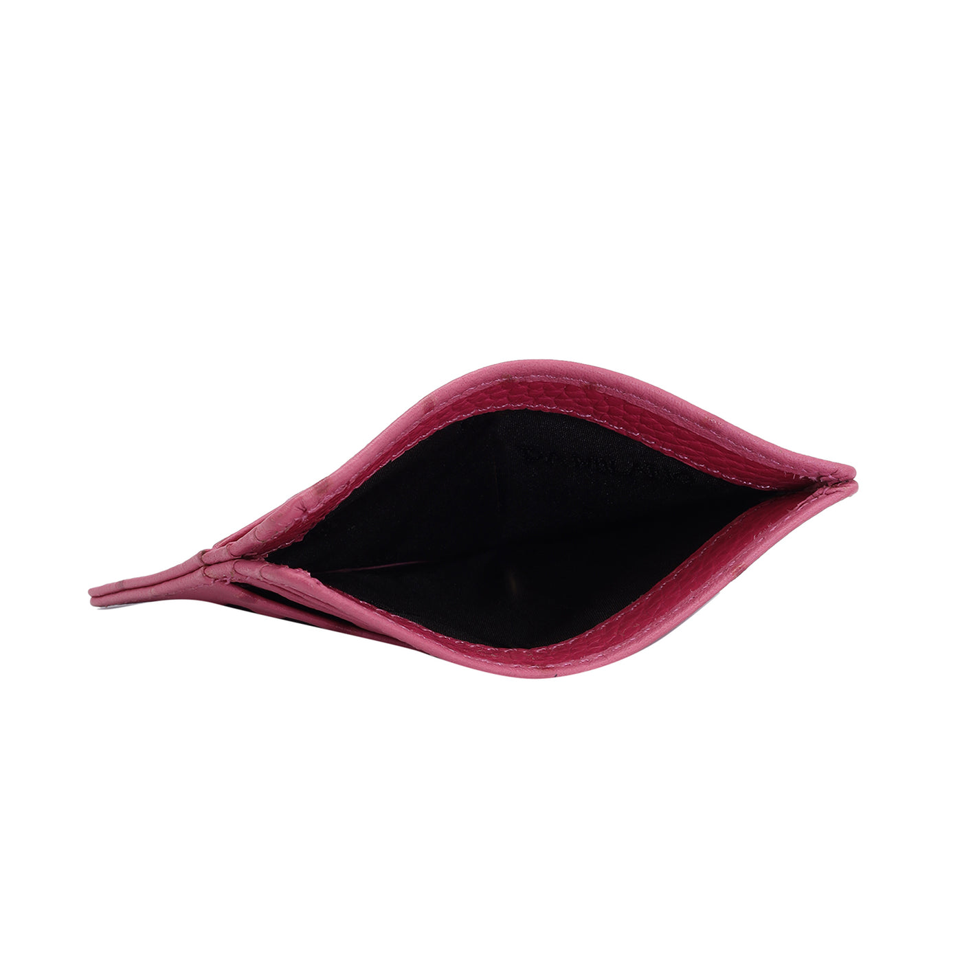 Ostrich Leather Card Case - Magenta