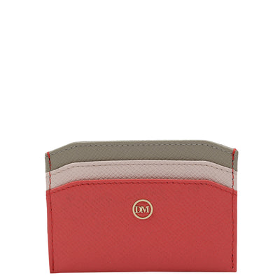 Franzy Leather Card Case - Corallo