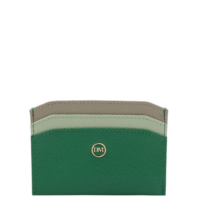 Franzy Leather Card Case - Emerald Green