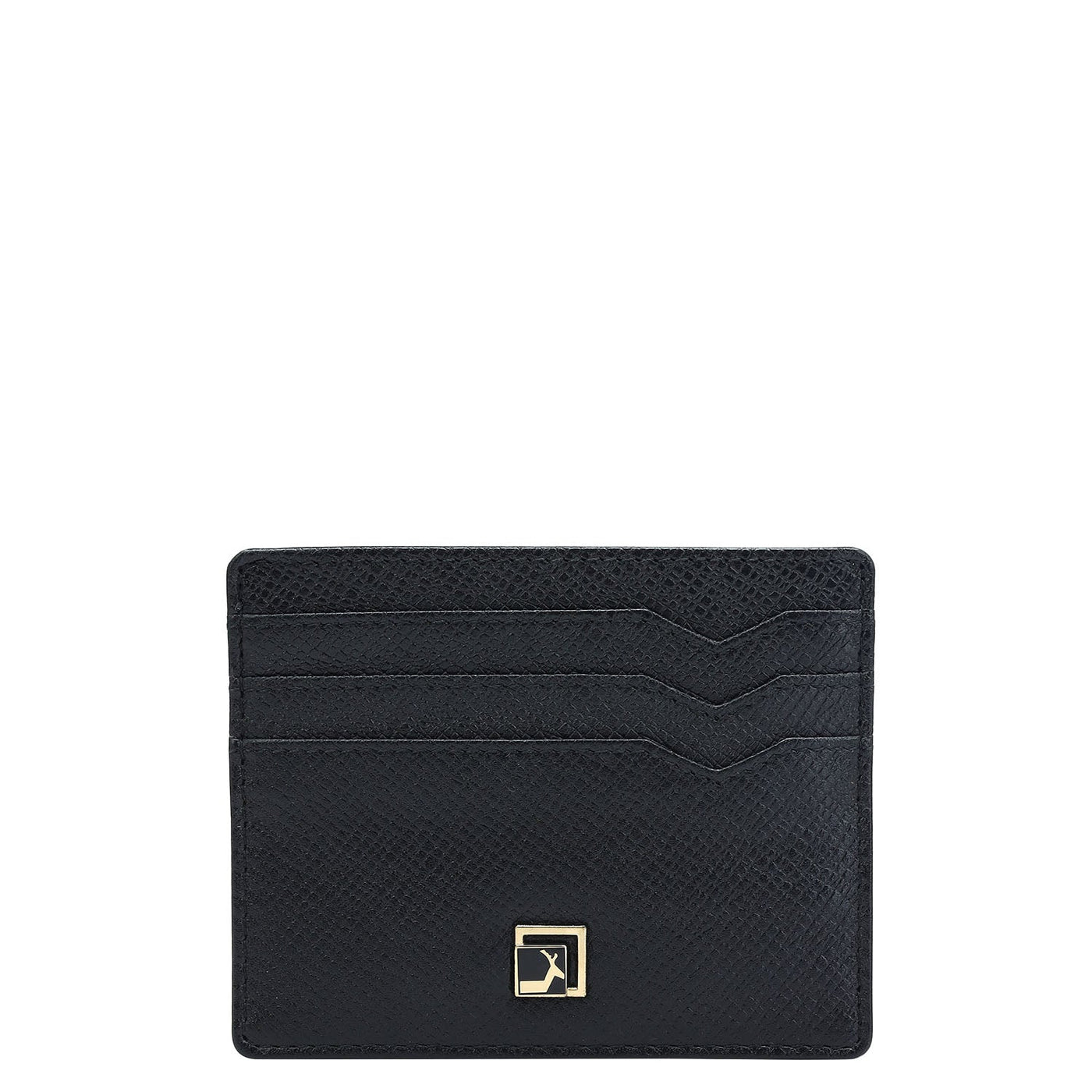 7 Slots Leather Card Case - Black