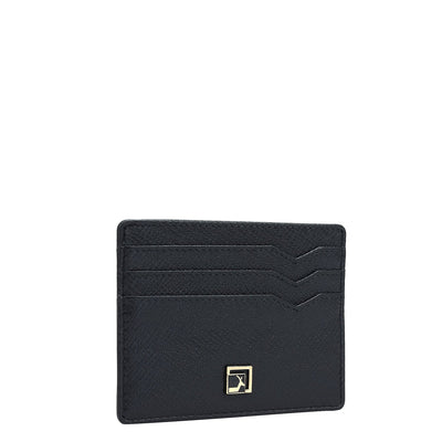 7 Slots Leather Card Case - Black