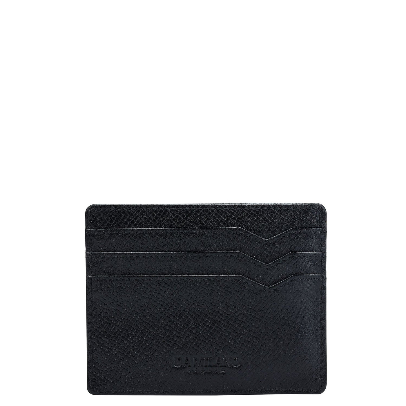 7 Slots Leather Card Case - Black