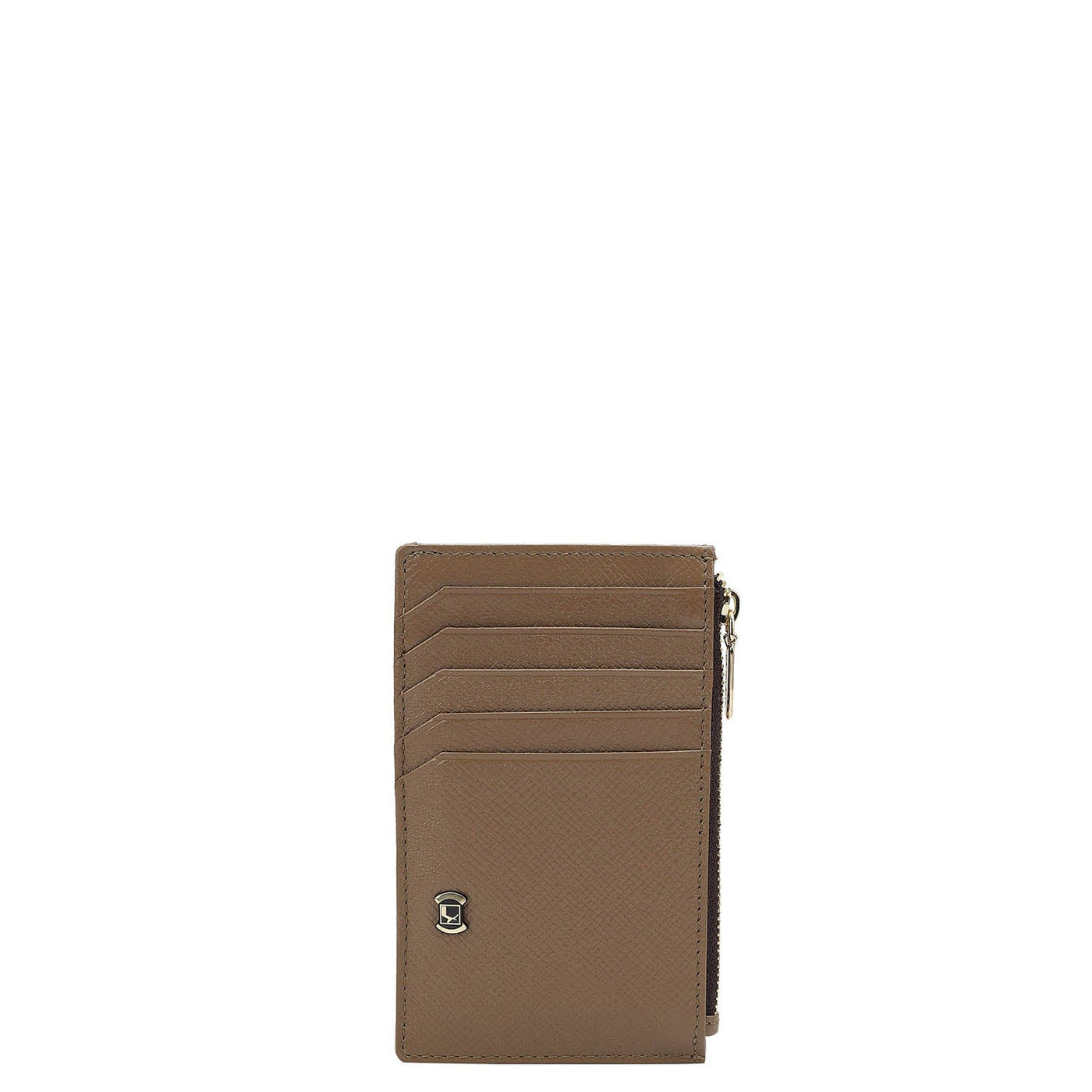 11 Slots Leather Card Case - Cafe