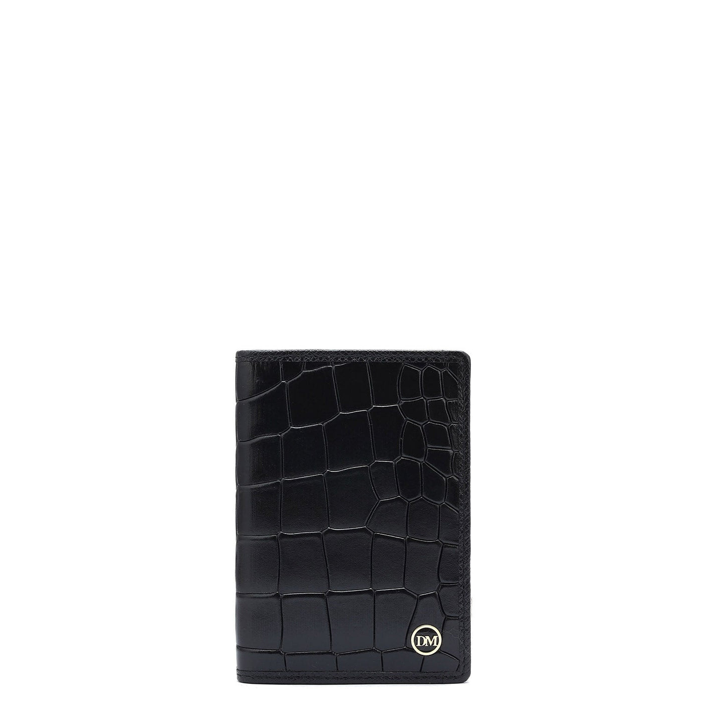 8 Slots Leather Card Case - Black