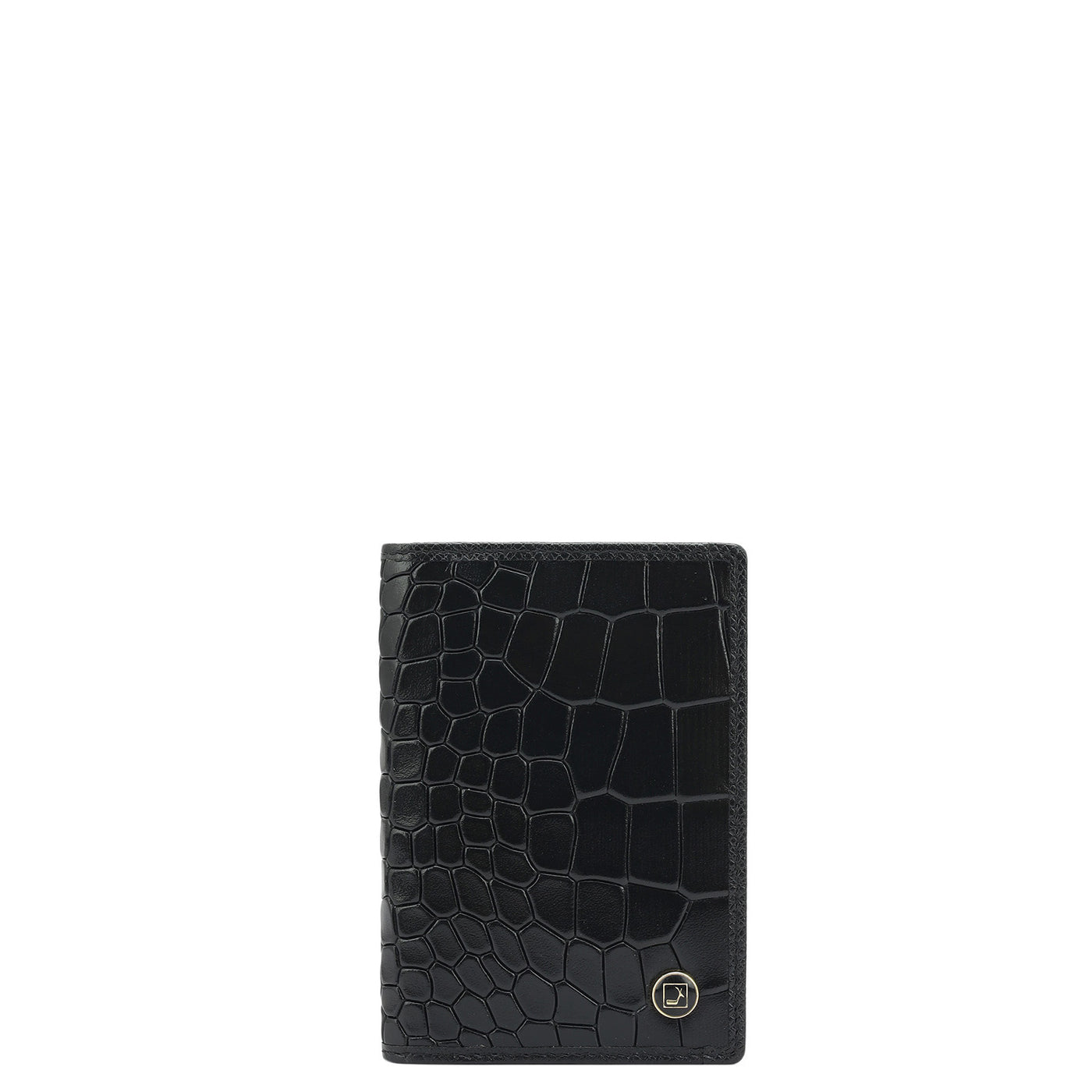 8 Slots Leather Card Case - Black