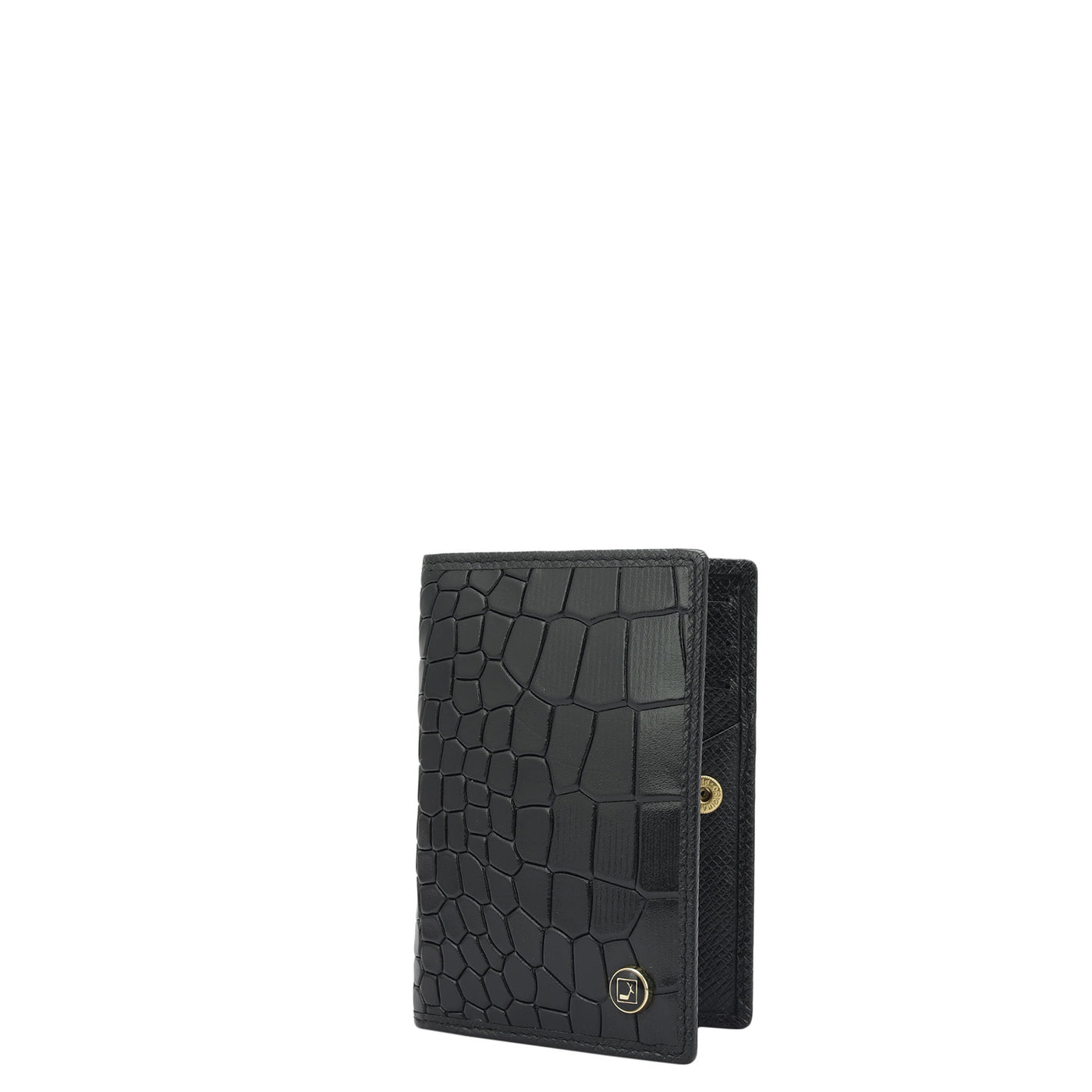 8 Slots Leather Card Case - Black