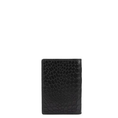 8 Slots Leather Card Case - Black