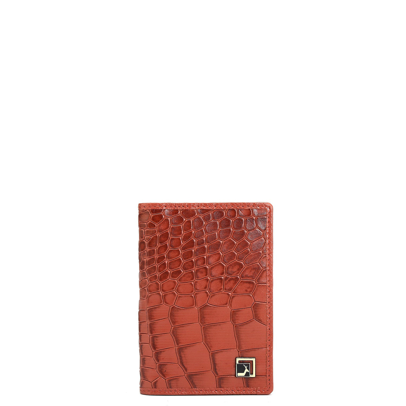 8 Slots Leather Card Case - Brick