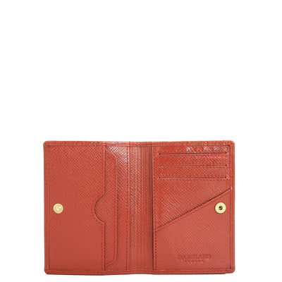 8 Slots Leather Card Case - Brick