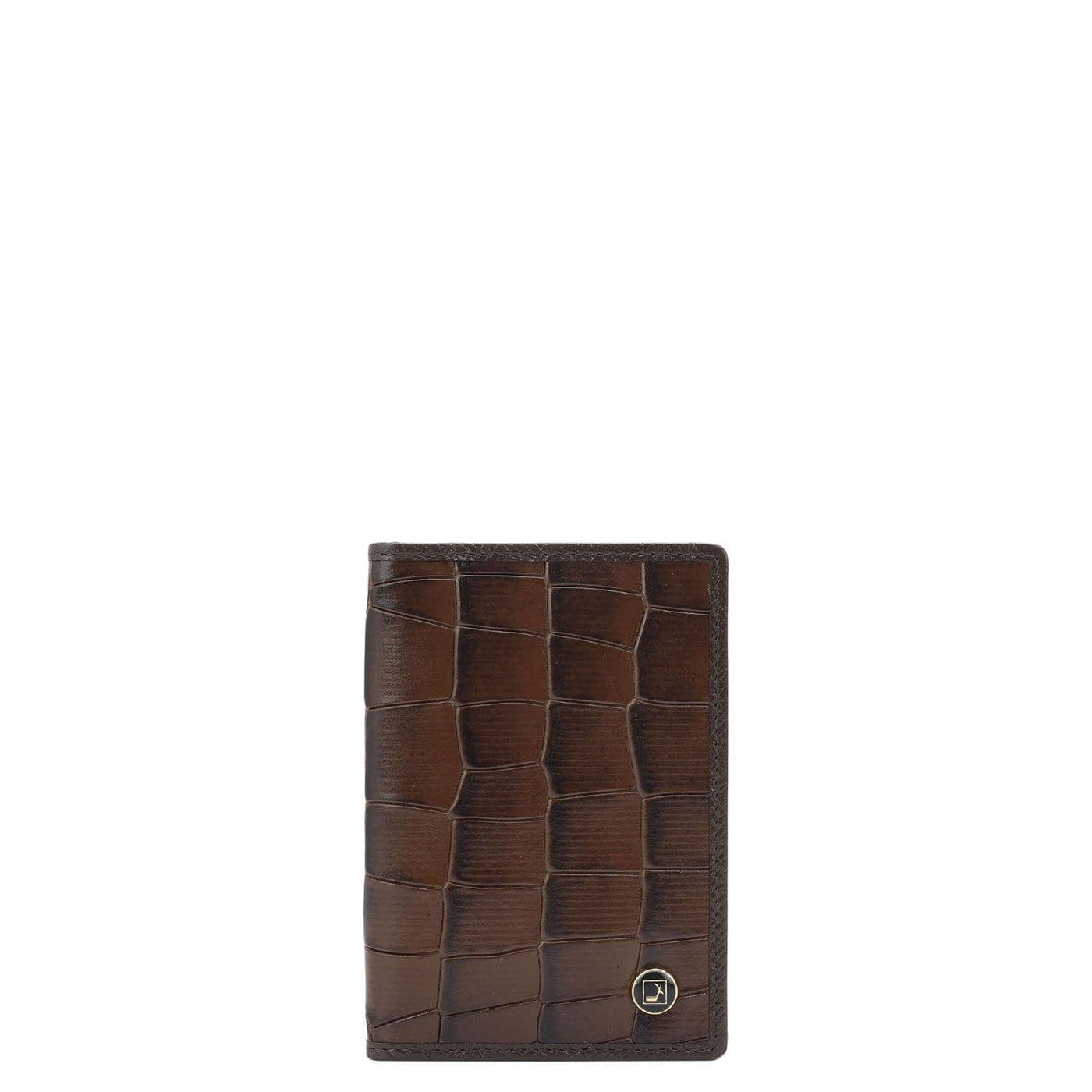 8 Slots Leather Card Case - Brown