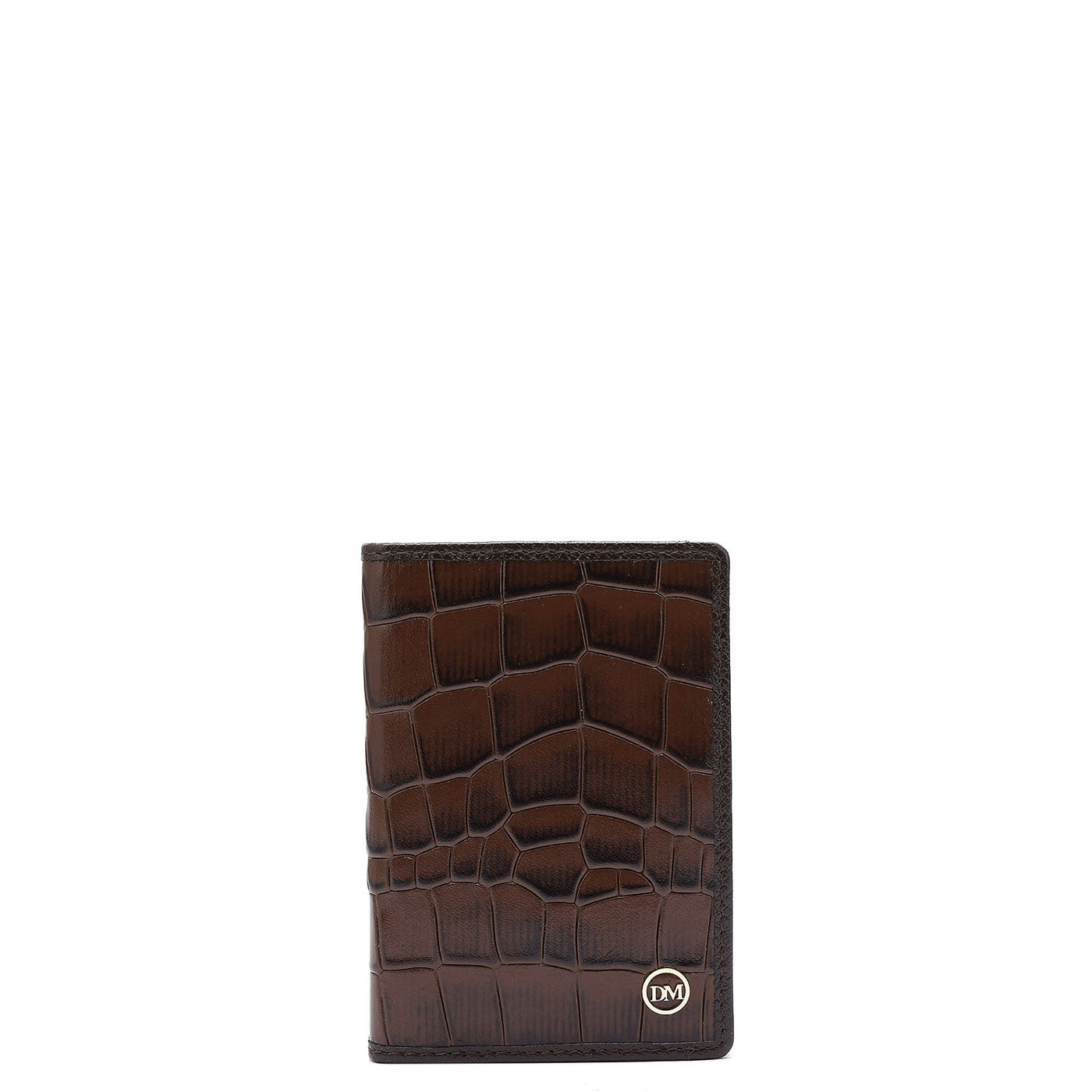 8 Slots Leather Card Case - Brown