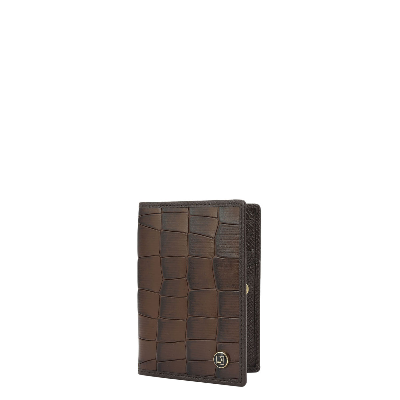 8 Slots Leather Card Case - Brown