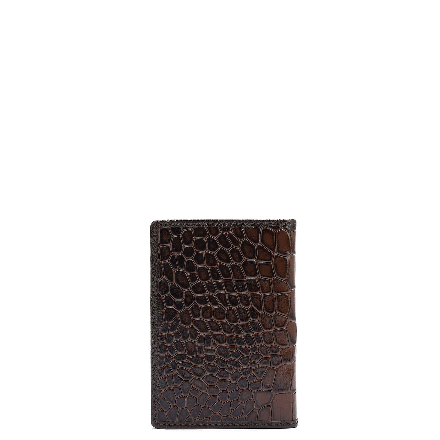 8 Slots Leather Card Case - Brown