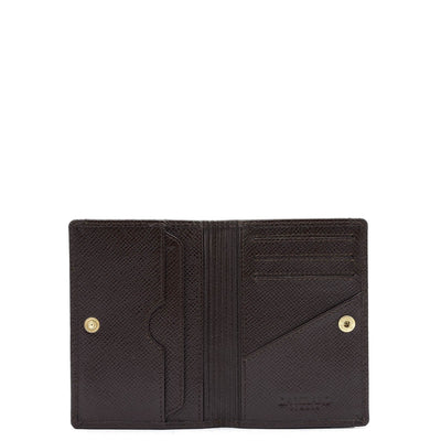 8 Slots Leather Card Case - Brown