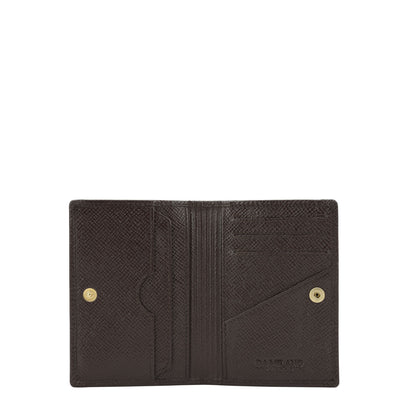 8 Slots Leather Card Case - Brown