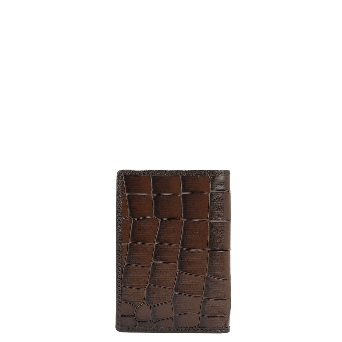 8 Slots Leather Card Case - Brown