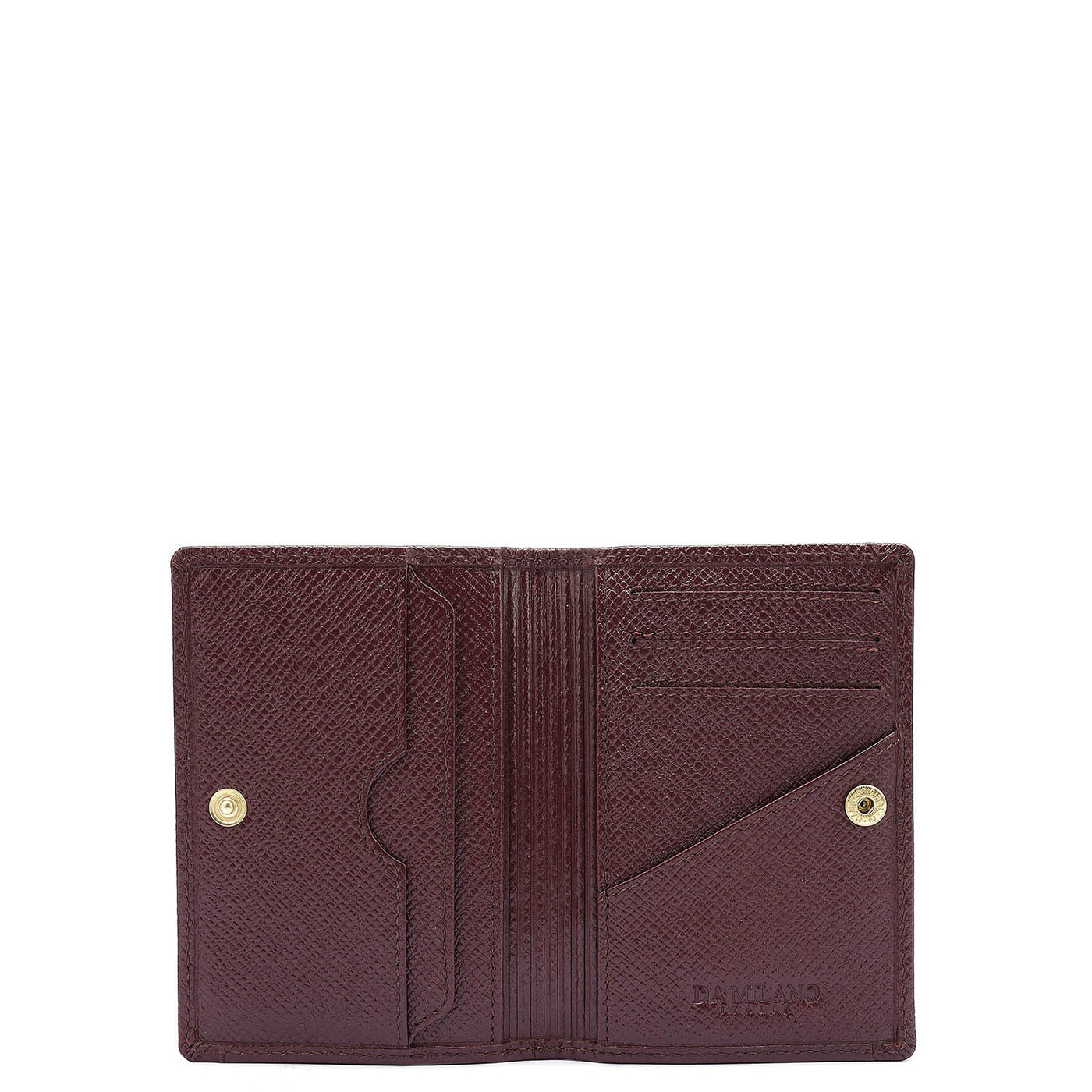 8 Slots Leather Card Case - Wine