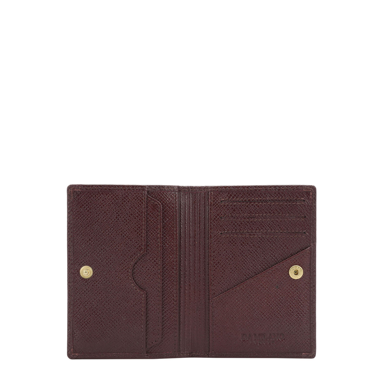 8 Slots Leather Card Case - Wine