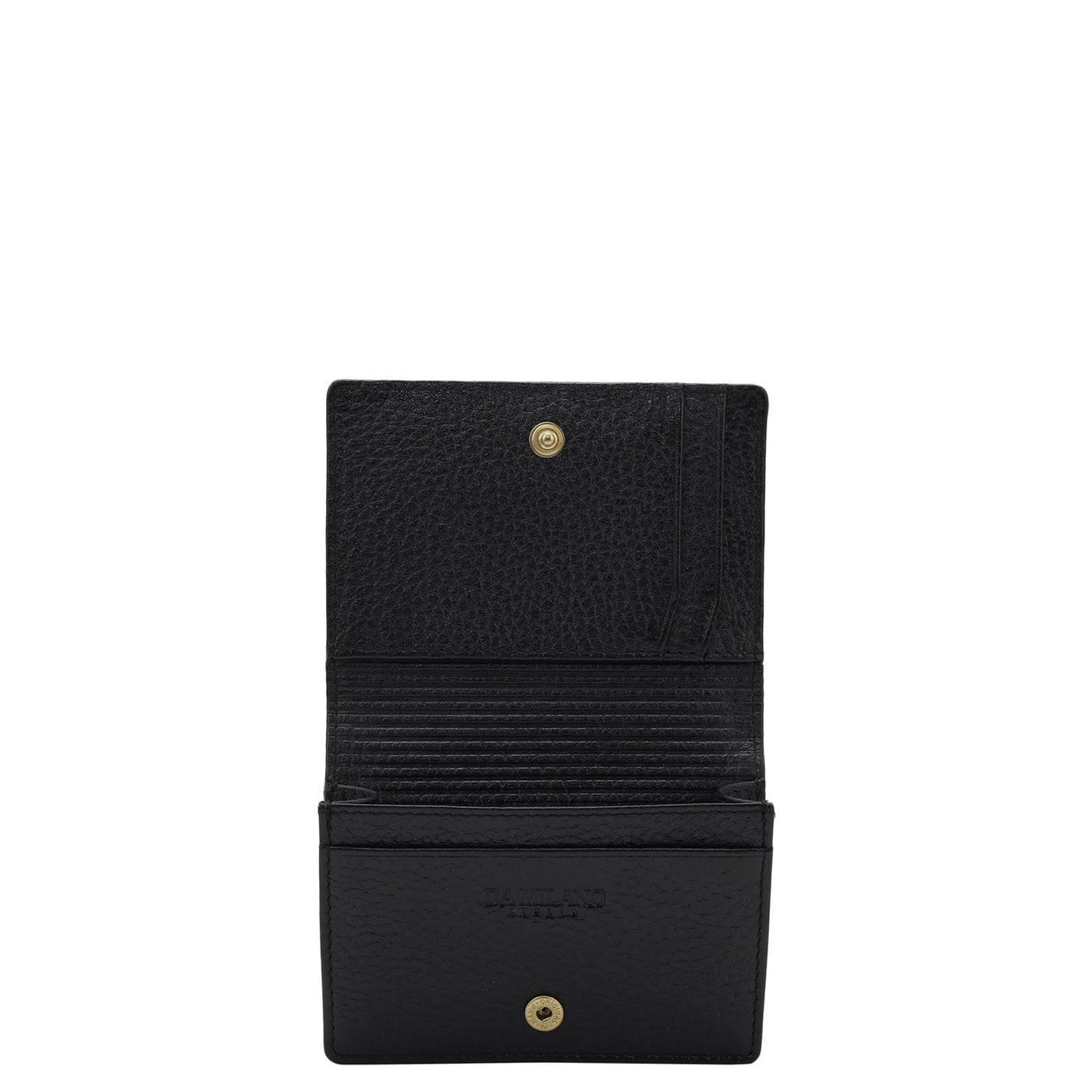 4 Slots Leather Card Case - Black