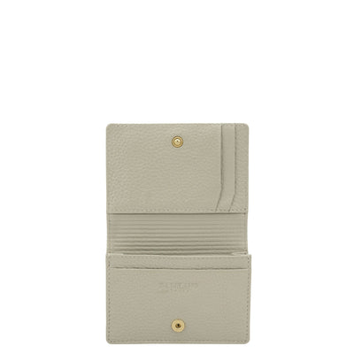 4 Slots Leather Card Case - Khaki