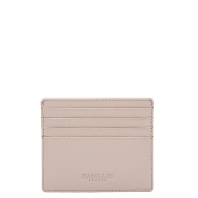 9 Slots Leather Card Case - Blush