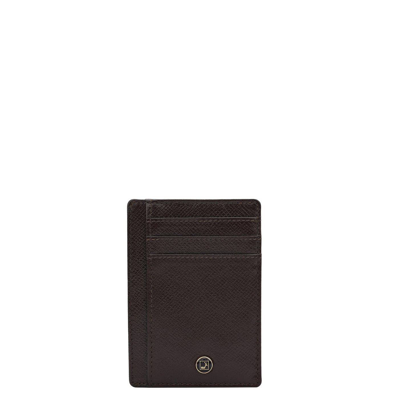 9 Slots Leather Card Case - Chocolate