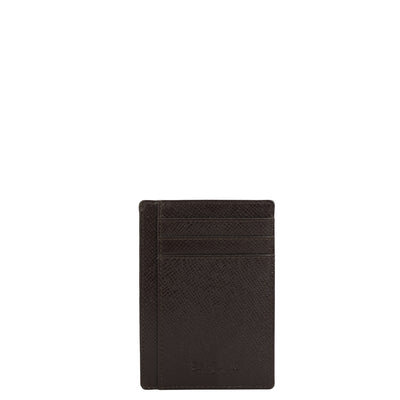 9 Slots Leather Card Case - Chocolate