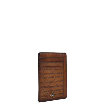 Signato Leather Card Case - Cognac