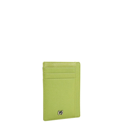 Franzy Leather Card Case - Lime