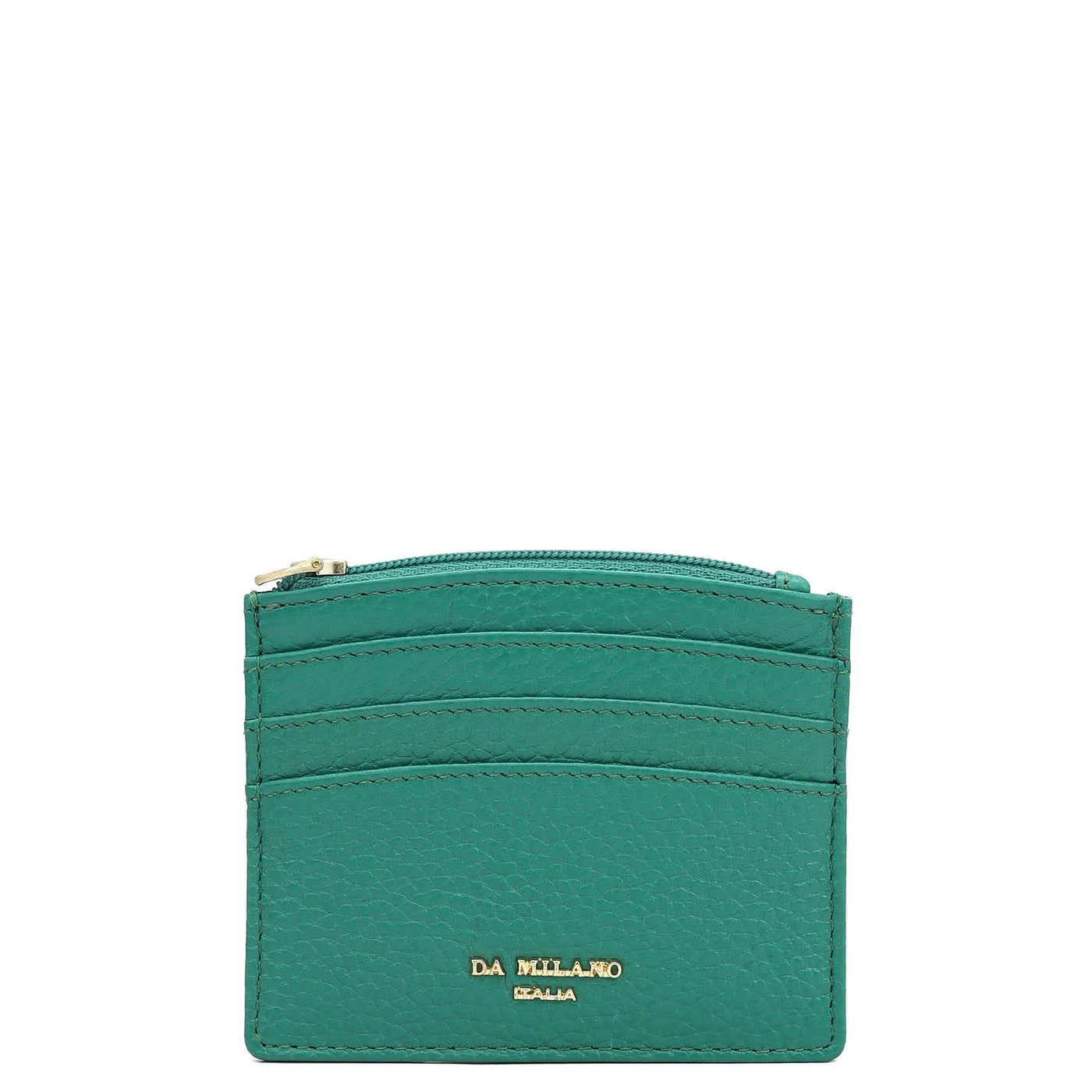 Wax Leather Card Case - Green