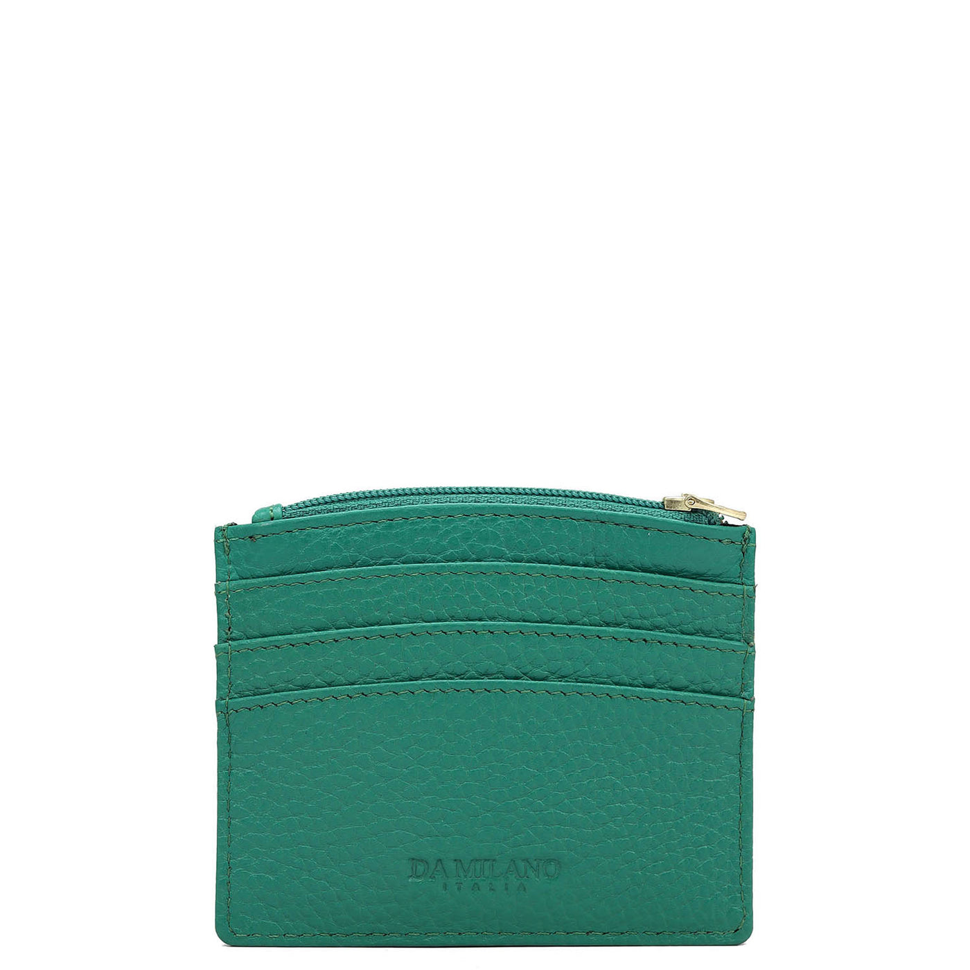 Wax Leather Card Case - Green