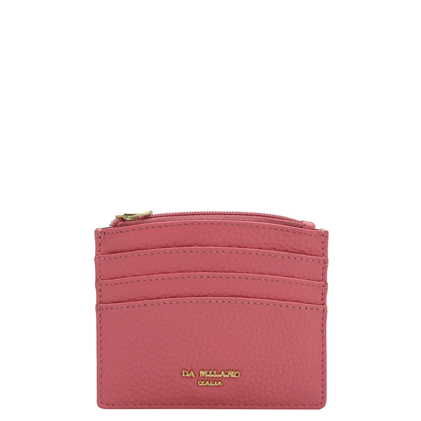 6 Slots Leather Card Case - Hyper Pink