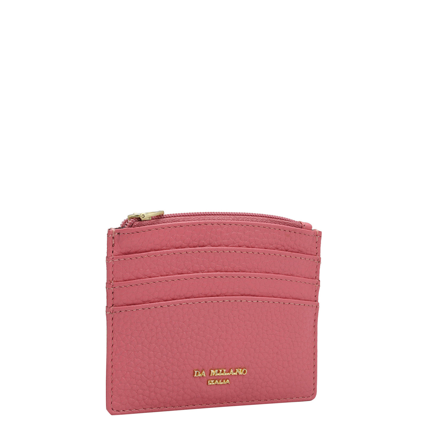 6 Slots Leather Card Case - Hyper Pink