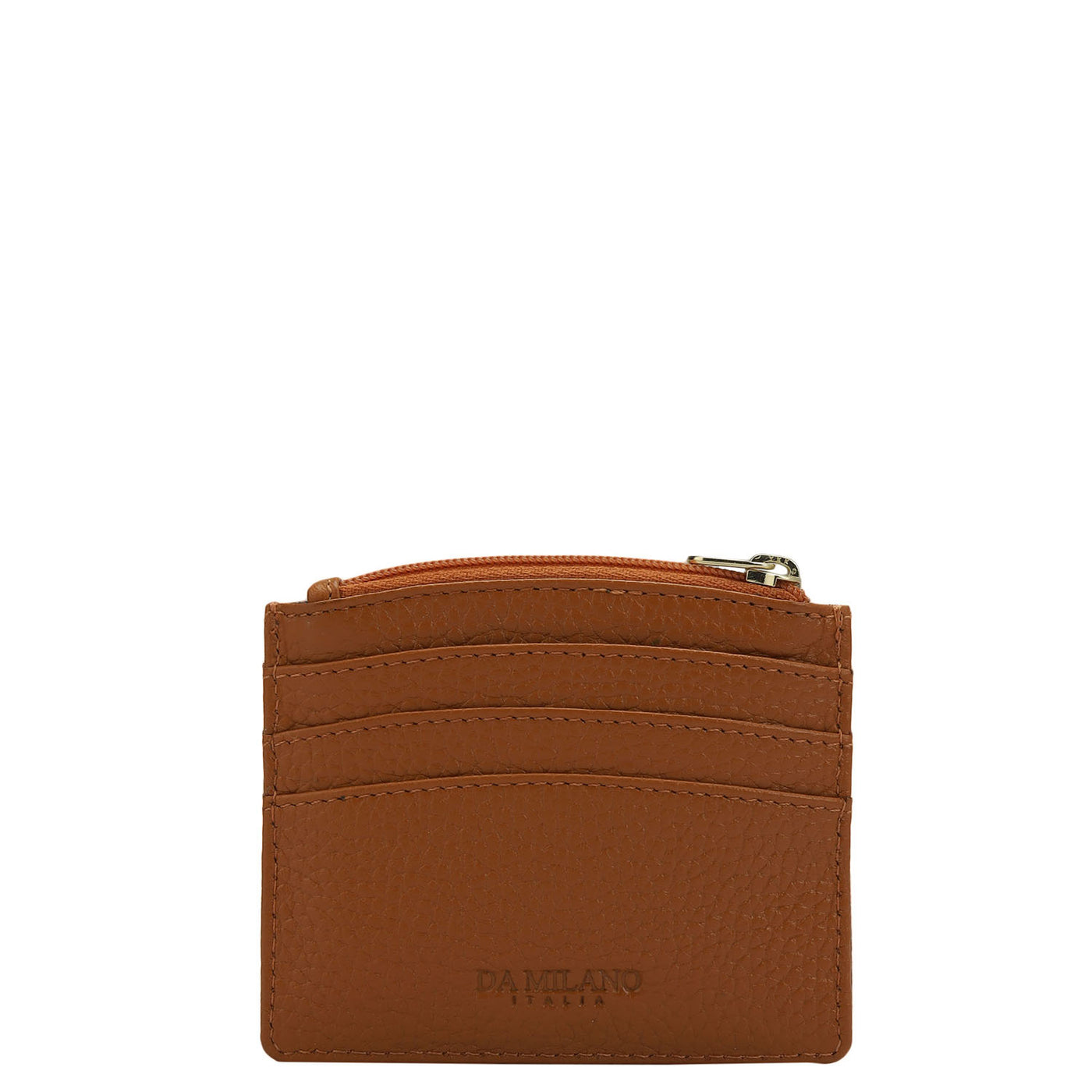 6 Slots Leather Card Case - Orange