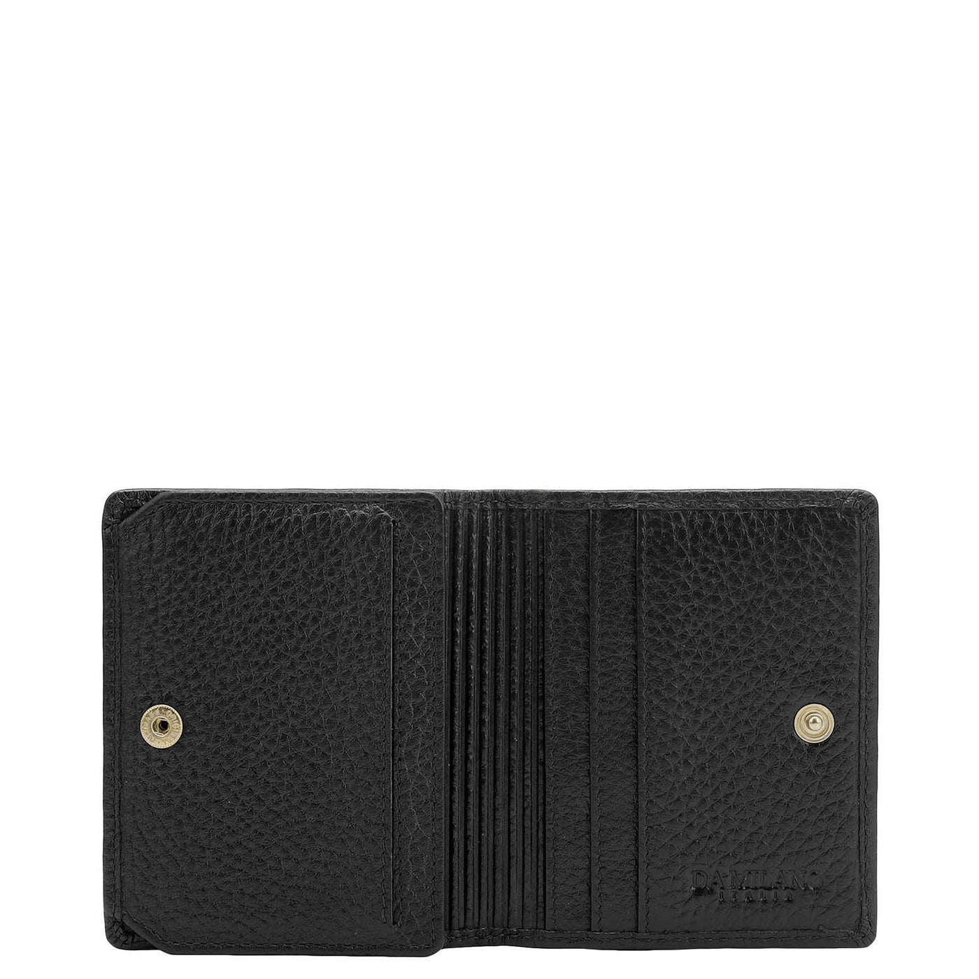 9 Slots Leather Card Case - Black