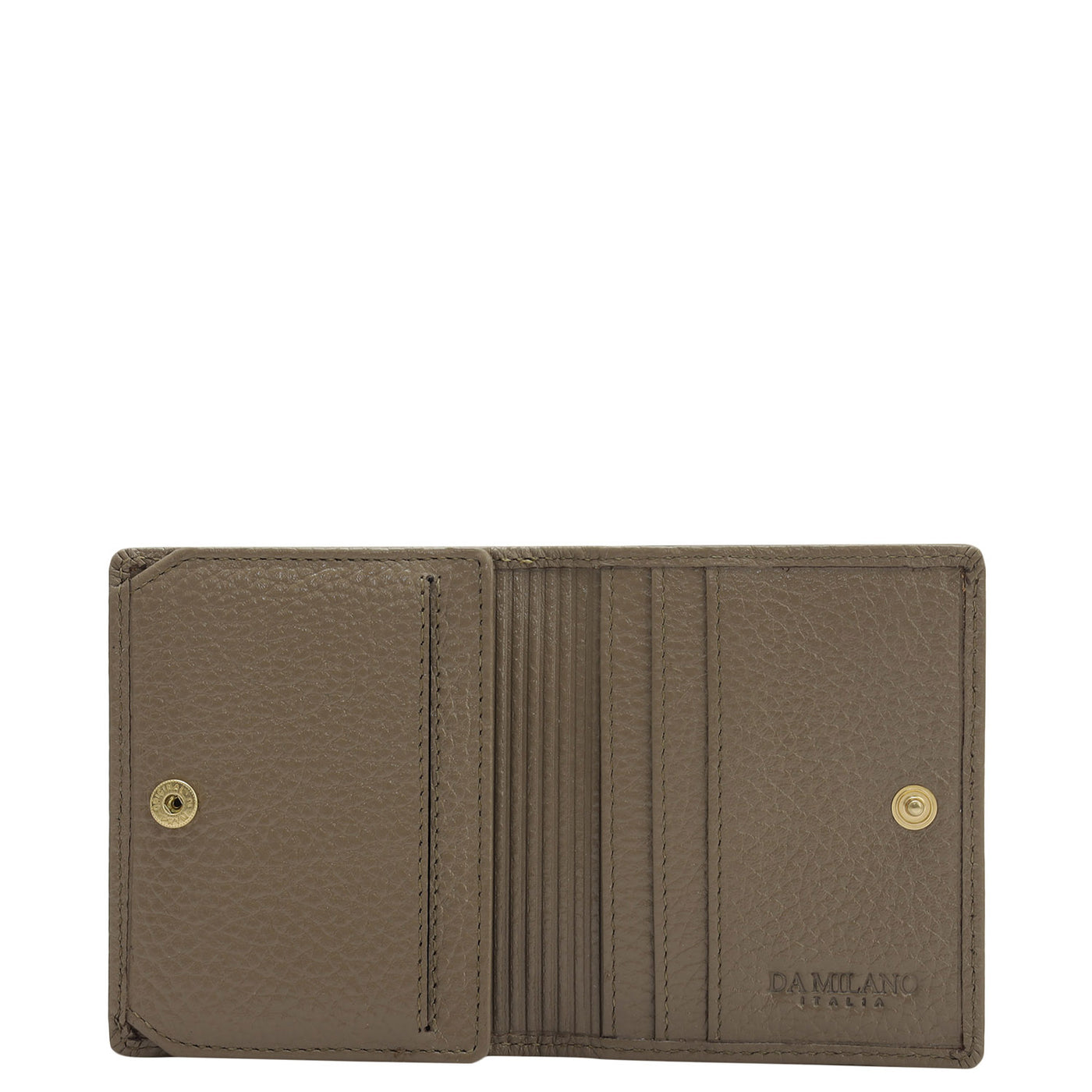 9 Slots Leather Card Case - Greyish Taupe